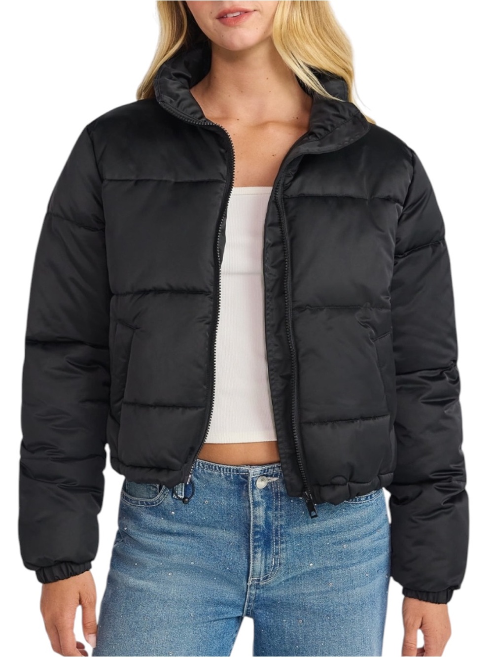 NO BOUNDARIES Black Puffer Jacket NWOT
